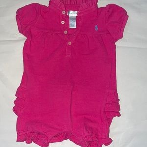 Hot pink Ralph Lauren onesie